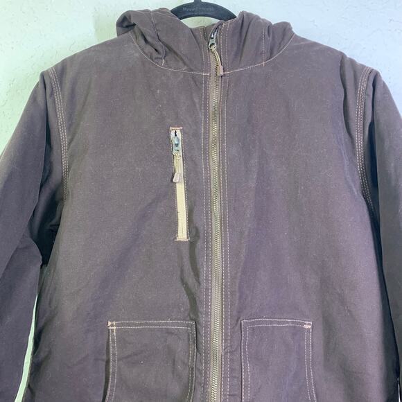 BERNE Coat Duck Canvas Canvas Heavy Duty Workwear Insulated Quilted Lining Hood - Picture 5 of 16